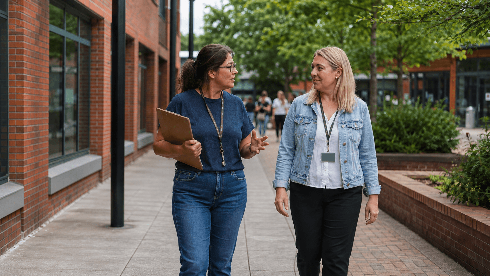 Work experience co-ordinators planning placements together